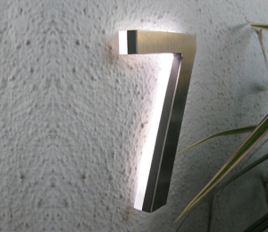 Floating Clear Horizontal LED Sign And Doorbell